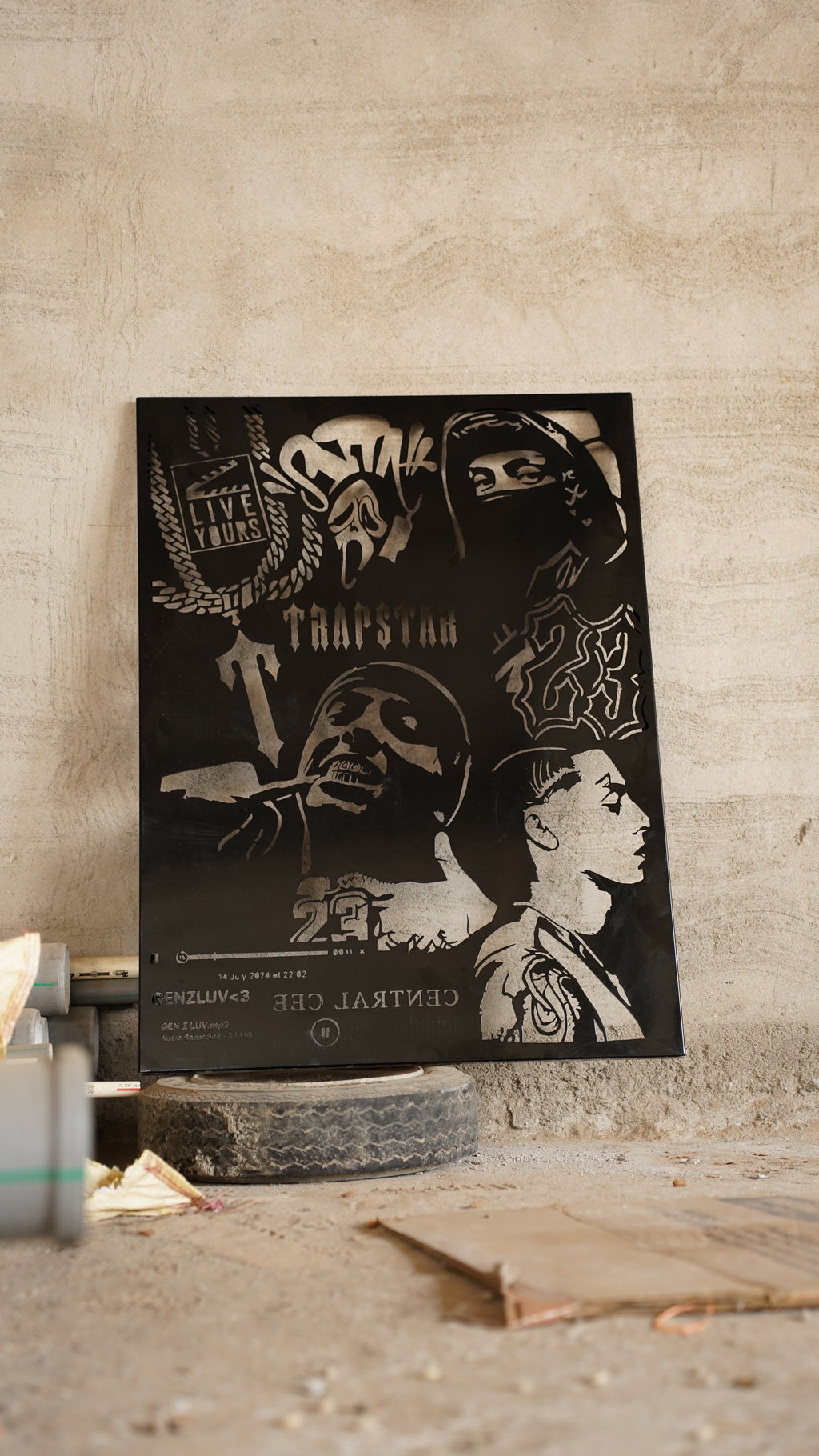Central Cee Metal Artwork