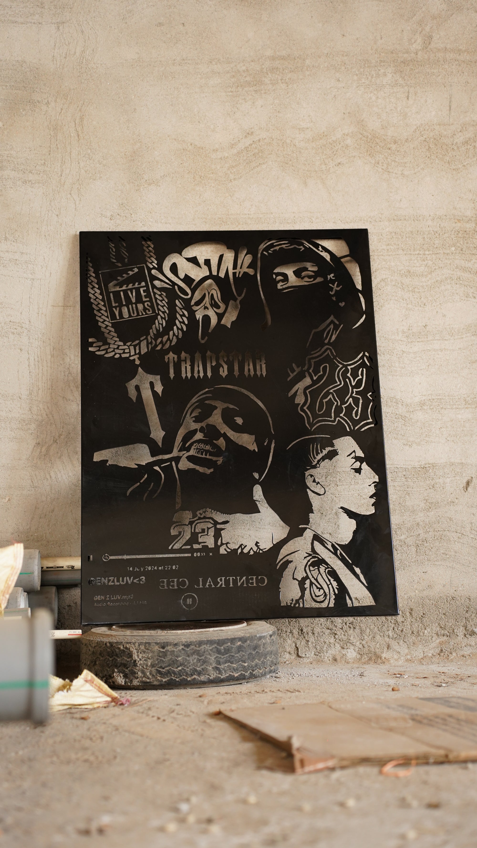 Central Cee Metal Artwork